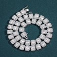 thumbnail image 1 of Collar de hip hop con diamantes cuadrados de 13 mm y diamantes redondos, cadena cubana con diamantes completos, collar para hombre, 1 of 6