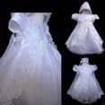 thumbnail image 3 of New Baby Girl Christening Baptism Formal Dress Gown New Born to 30 months white, 3 of 10