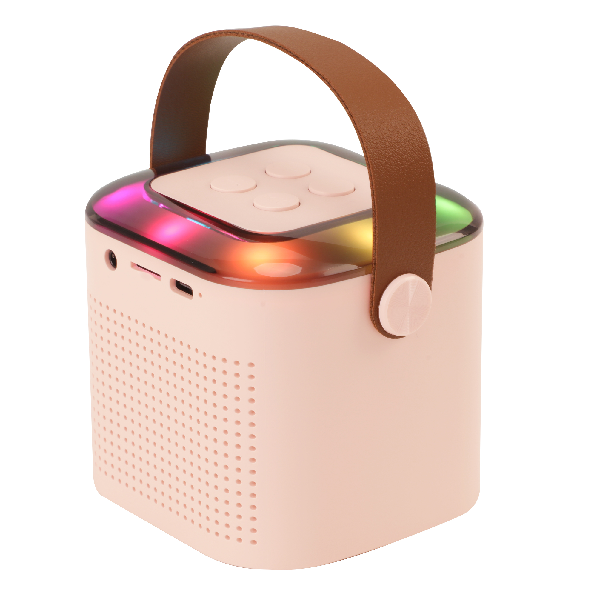Karaoke Machine with 2 Wireless Microphones, Portable Bluetooth Speaker for Adults Kids