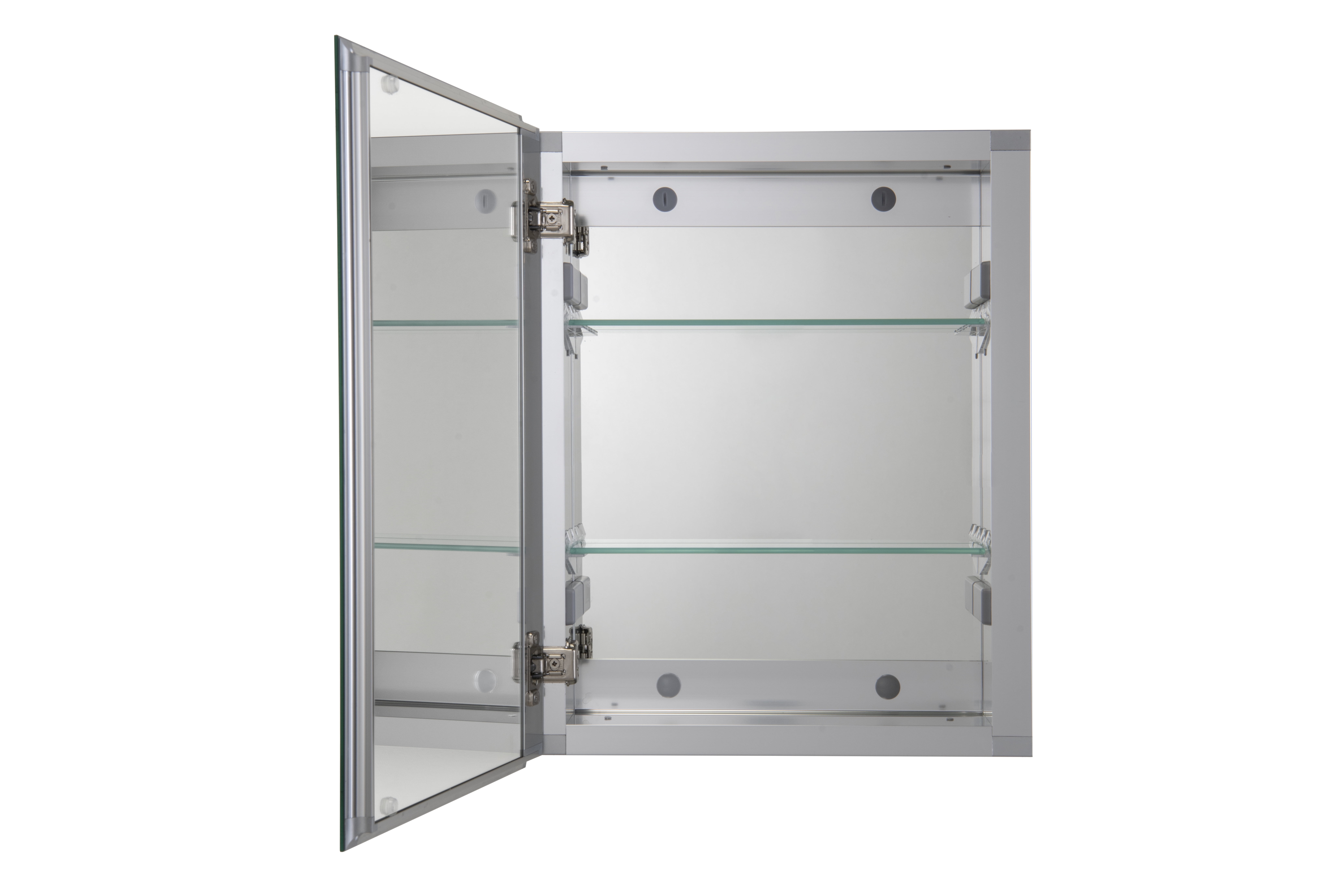 Croydex Hayward Single Door Aluminium Medicine Cabinet with Mirror, Silver (16X20in)