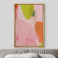 thumbnail image 3 of IDEA4WALL Framed Canvas Print Vibrant Pink Orange Pastel Watercolors Abstract Wall Art Modern Artwork Decor Bohemian Colorful Relax/Zen for Living Room, Bedroom - Natural 24"x36", 3 of 5