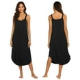 thumbnail image 6 of Womens Nightgown, Soft Summer SleevelessTank Nightgown Scoop Neck Full Slip Chemise Sleepwear Pleated Front Loungewear Sleep Dresses, 6 of 6