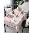thumbnail image 6 of Boho Spring Floral Table Cloth, Waterproof Tablecloth for Rectangle Tables, Vintage Flowers Patchwork Plaid Pink Reusable Washable Fabric Table Cover for Restaurant Kitchen Dining Tables 54"x108", 6 of 9
