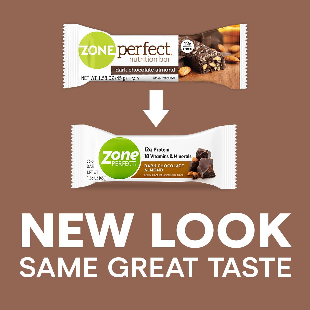 ZonePerfect Protein Bars, Dark Chocolate Almond, 12g of Protein