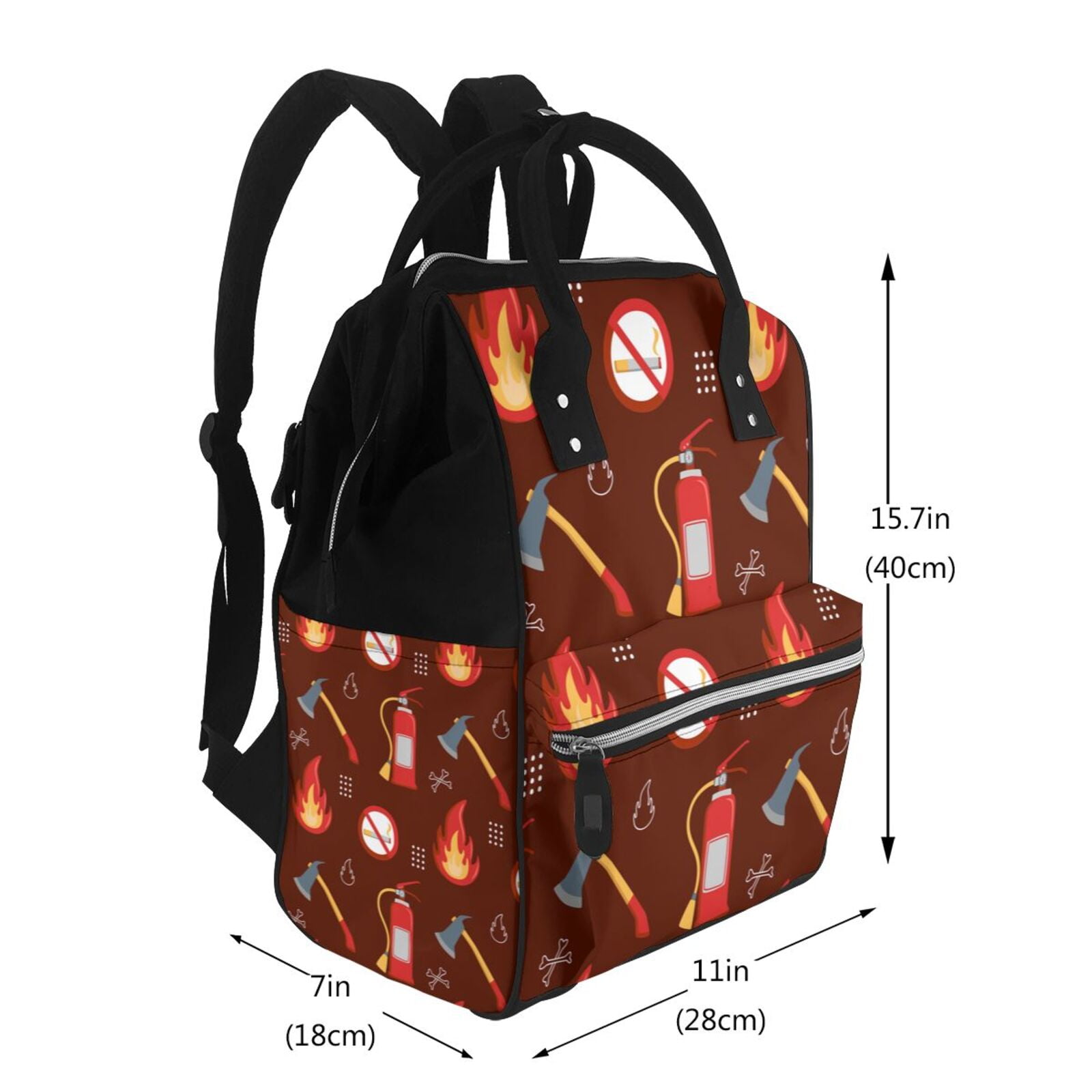 Defioc Fire Extinguisher for Baby Diaper Bag Backpack - Baby Bag for Boys & Girls - Diaper Backpack - Large Travel Diaper Bags- Baby Registry Search & Shower Gifts