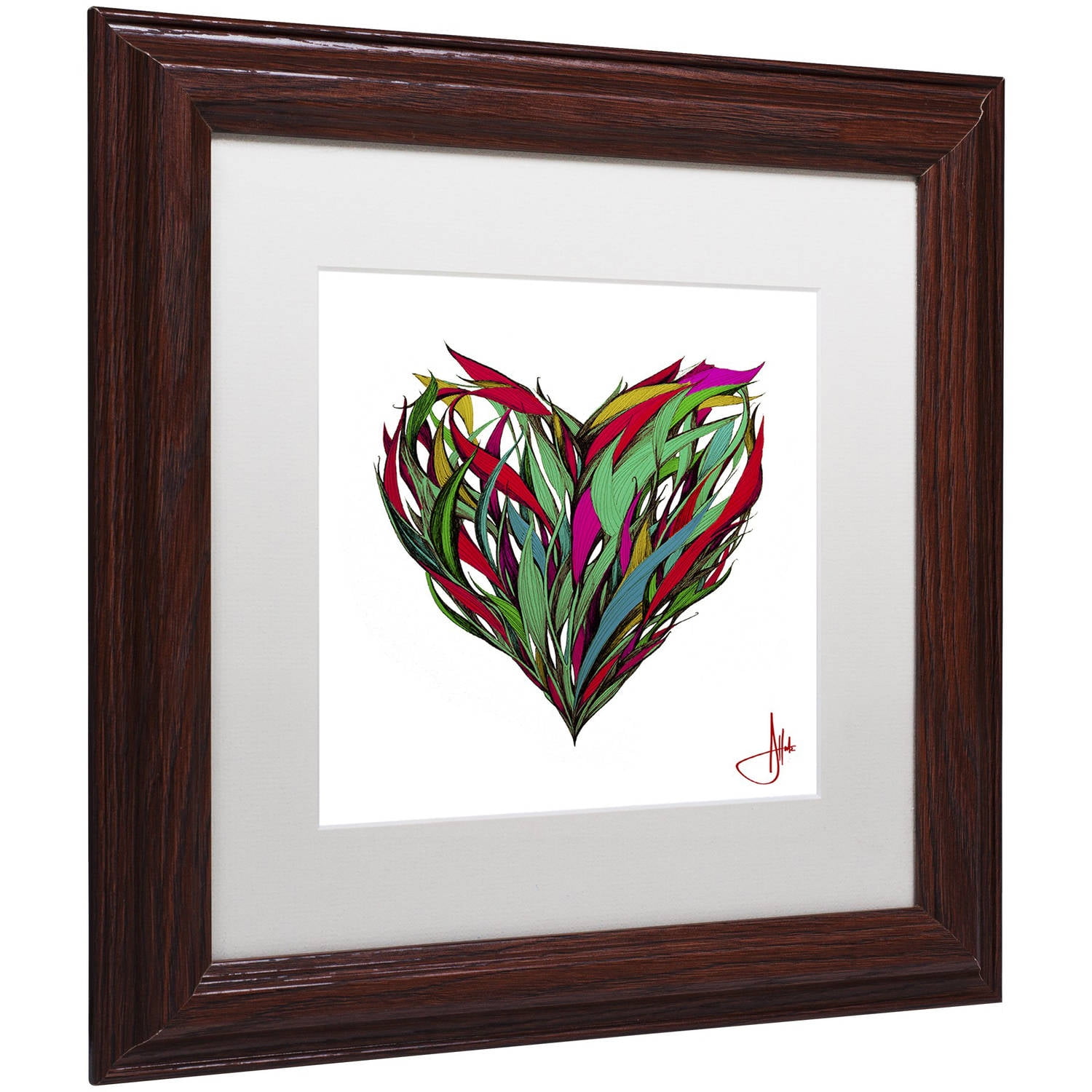 Trademark Fine Art 'Seasons' Canvas Art by Marc Allante, White Matte, Wood Frame