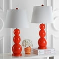 thumbnail image 4 of SAFAVIEH Jayne 26 in. Orange Glass Table Lamp with Off-White Cotton Shade, Set of 2, 4 of 8