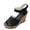 Black, variant on Women's Platform Sandals Wedge Ankle Strap Open Toe Sandals Black 37