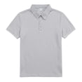 thumbnail image 5 of EANJE Polo Shirts for Men Waffle Short Sleeve Golf Shirts Casual 3 Buttons Solid Color Collared T Shirts Tops Light Gray M, 5 of 8