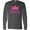 Titanium Grey, variant on Inktastic Birthday Princess, Crown, Stars - Pink Purple Long Sleeve T-Shirt