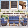 thumbnail image 6 of Bellefurn Patio Chairs Set of 2,Wicker Outdoor Furniture Chairs Set Rattan High-Back Outdoor Chairs with Cushions for Porch,Deck,Balcony,Garden, 6 of 7