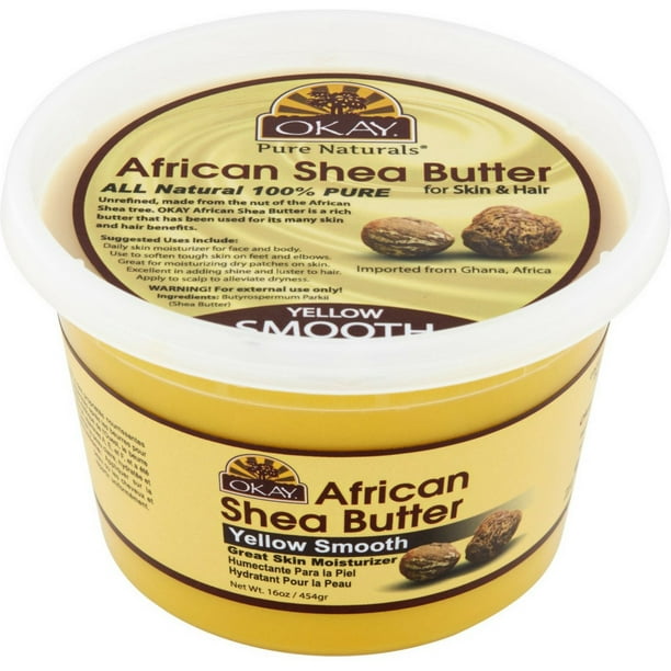 6 Pack Okay Pure Naturals Shea Butter Yellow Smooth, 16 oz Walmart