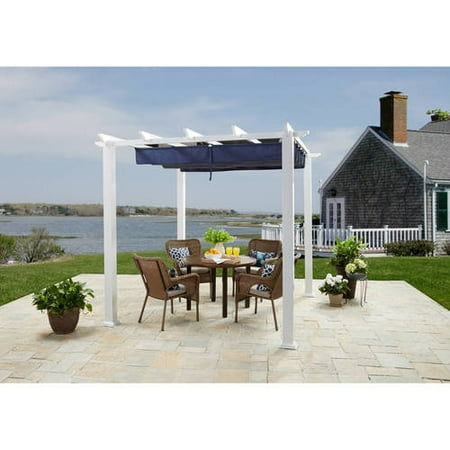 Better Homes & Gardens Meritmoor Aluminum/Steel Pergola with Single-Finish, 10' x 12',