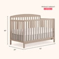 thumbnail image 7 of Dream On Me Odelle 5-in-1 Convertible Crib, Converts from Baby Crib to Toddler Bed, Day Bed, Kids Bed and Full Size Bed, Three Adjustable Mattress Height Positions, Almond Butter, 7 of 7