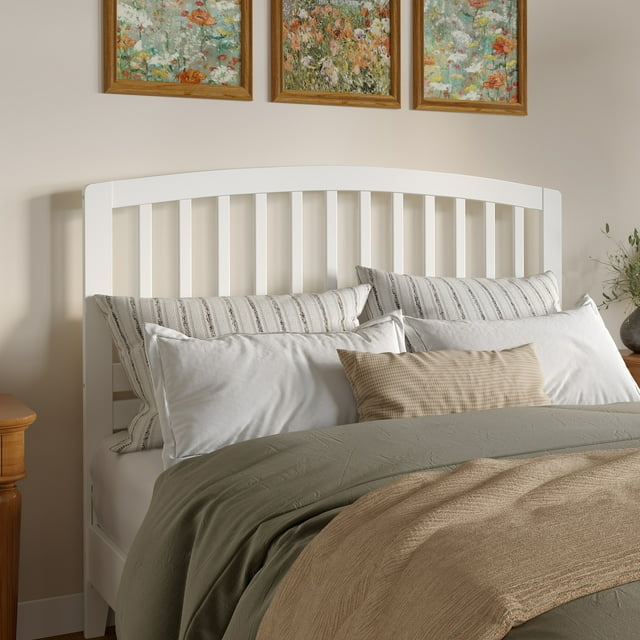 Tête de Lit en Bois Richmond Grand Lit, Blanc