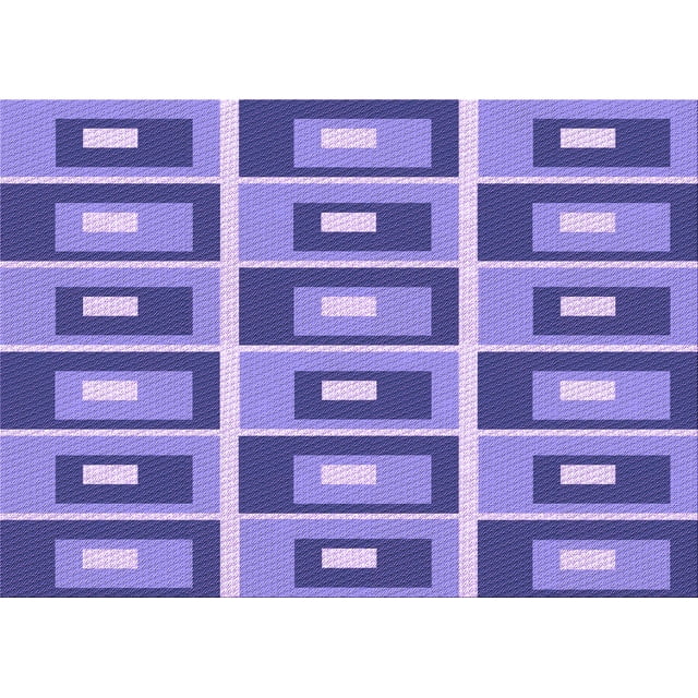 Ahgly Tapis Rectangulaire Lavable en Machine Intérieur Transitionnel Violet Améthyste Violet, 3 Pieds x 5 Pieds