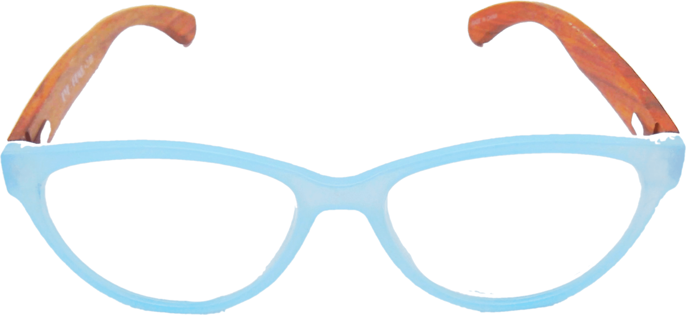 EYEGEMS Brand Blue Light Blocking Computer +2.00 Reading Glasses Eco Friendly Sustainable Walnut Wood Turquoise 3461