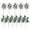 Green-C, variant on Single Plush Eucalyptus Cuttings,Artificial Oval Branches with White and Sprays Suitable for Vases Wreaths Bouquets and Wedding Greenery Decor