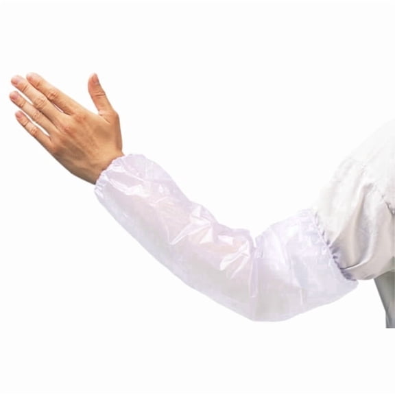2818W Polyethylene Disposable Sleeve Cover with Elastic Ends, 18" Length, White (Case of 2000)$$Tools & Hardware Other