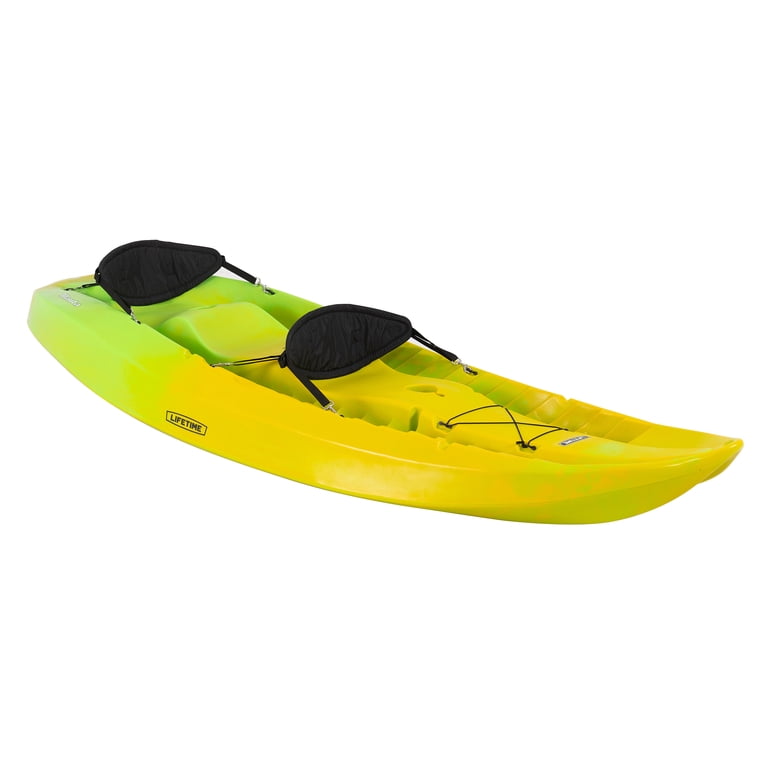 Lifetime Manta 10 ft Adult Tandem Kayak, Yellow, Lime (91071