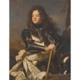 thumbnail image 2 of Workshop of Hyacinthe Rigaud 12x14 Gold Ornate Wood Frame and Double Matted Museum Art Print Titled - Portrait of Henri-Louis De La Tour D'Auvergne (1679-1753), Count of Evreux, Marechal of, 2 of 4