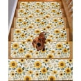 thumbnail image 2 of Sunflower Stair Treads for Wooden Steps Indoor Runner Rug Carpet, Farmhouse Spring Summer Botanical 7 Pieces Peel and Stick Staircase Step Treads Covers Washable Throw Door Mats, 30"x8", 2 of 6
