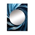 thumbnail image 2 of Designart "Abstract Vortex in Blue Spiral III" Abstract Spirals Mirror Wall Decor - Modern Blue Abstract Large Mirror For Wall Art Decor - 40" x 30" Inch, 2 of 5