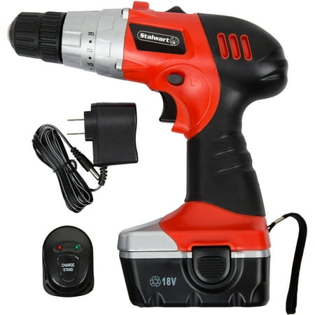 Stalwart 18-Volt Cordless Drill with LED Light