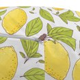 thumbnail image 3 of Lemon Pouf Cover with Zipper, Lemonade Fruit and Leaves Doodle Fresh Along Citrus on a Muted Tone Backdrop, Soft Decorative Fabric Unstuffed Case, 30" W X 17.3" L, Green and Mustard, by Ambesonne, 3 of 5