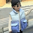 thumbnail image 5 of KYAIGUO Kids Toddler Fall Winter Vest Outwear for Boys,1-12Y Little Big Boys Fleece Plush Warm Sleeveless Jacket Baby Lightweight Breathable Vest Thickened Snowsuit Waistcoat Coats, 5 of 9