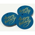 thumbnail image 3 of Inkdotpot Gold Foil Paper Hang Tags Happy Holiday Favor Tags 50 Pieces, 3 of 6