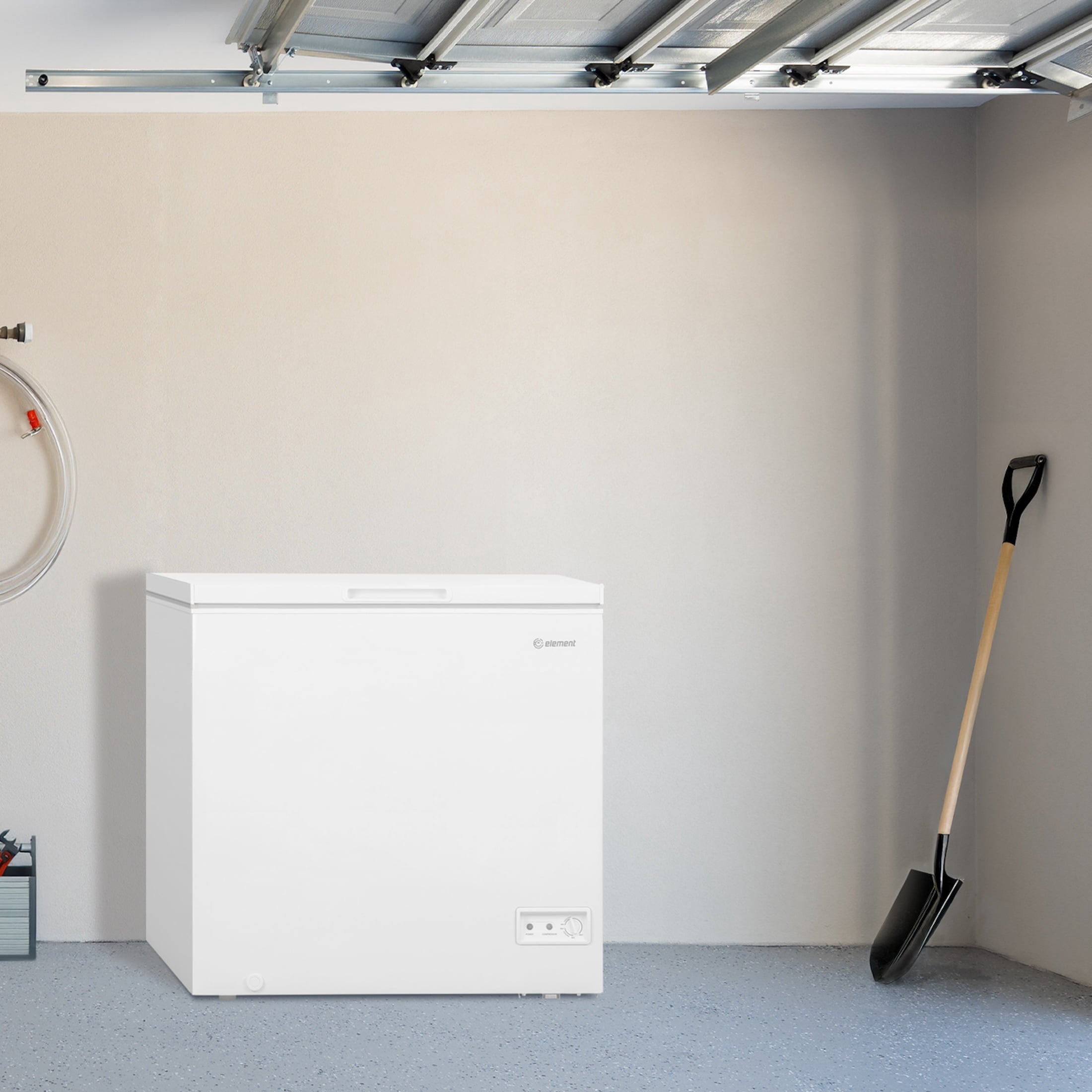 Element 7.0 cu. ft. Chest Freezer, Garage Ready, Energy-Efficient Cooling, Sliding Basket, White