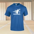 thumbnail image 2 of Taekwondo T-Shirt TKD Shirt Korean Martial Arts Kicker Men's Unisex Shirts (Blue, 2X), 2 of 3