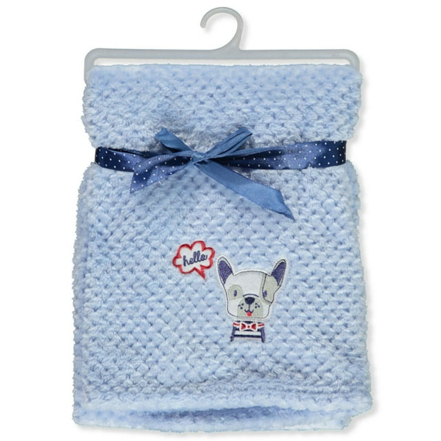 Cookies Zak & Zoey Unisex Baby Hello Dog 30"x 40" Plush Baby Blanket