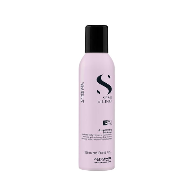 Alfaparf Semi di Lino Style&Care Amplifying Mousse 250 ml - Mousse para cabellos finos y/o afinados con fijación suave (Nuevo Modelo)