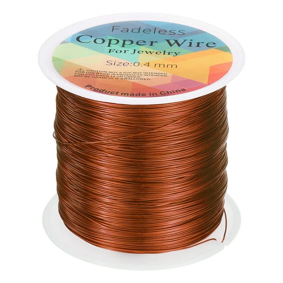 Uxcell Artistic Wire 328ft 26 Gauge Copper Craft Wrapping Wire, Coffee