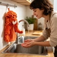 thumbnail image 4 of Wild Animals Chenille Hanging Towel,Ultra Soft Absorbent Fast-Drying Fuzzy Hand Towel,Machine Washable,Cute Fuzzy for Bathroom,Kitchen,Home Decor, 4 of 6
