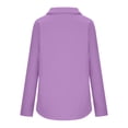 thumbnail image 4 of hlysgo Women's Casual Jacket Biker Moto Loose Fit Comfort Coat Lightweight Fall Bomber Outerwear Tops Purple,S, 4 of 5