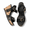 Black, variant on Double Buckle Studded Platform Wedge Sandal, Synthetic Summer Shoes (Women's)