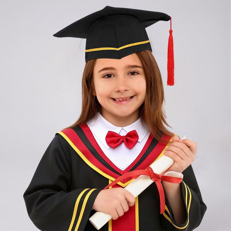 graduation kindergarten dress TAIAOJING Kindergarten & Preschool Graduation Gown Cap Set Toddler Girls  Boys Graduation Photo Graduation Dress Graduation Gown Dress With Hat 2pc  Set 4-5 Years