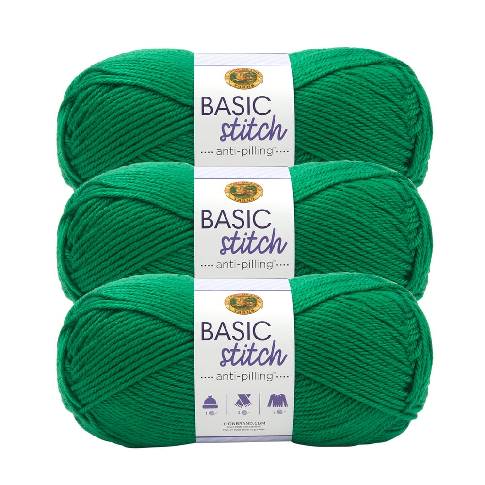 Lion Brand Yarn Basic Stitch Anti Pilling Grass Anti Pilling Medium