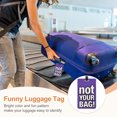 thumbnail image 4 of Uxcell Luggage Tags (Not Your Bag) Funny Travel Baggage Bag Tags Suitcase Identifier Labels for Women Men Purple, 4 of 6