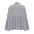 thumbnail image 5 of Womens Solid Cotton Linen Tops R, 5 of 7