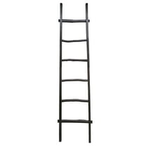 Sagebrook Home Wooden Decorative 76" Ladder, Black