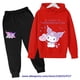 thumbnail image 3 of Hello Kitty Casual divertido chándal niños Kuromi Sudadera con capucha conjunto niños sudaderas con capucha pantalones largos 2 piezas conjuntos niños suéter ropa, 3 of 5