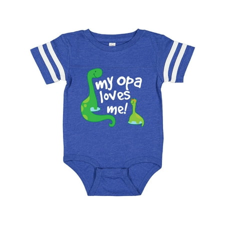 

Inktastic My Opa Loves Me grandchild Gift Baby Boy Bodysuit