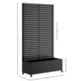 thumbnail image 3 of Metal Planter Box with Trellis, 12" Deep Raised Garden Bed with Wheels & Privacy Screen for Climbing Plants, 3 of 8