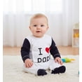 thumbnail image 3 of Adorable Unisex Baby Jumpsuit - I Love You Papa Design in Soft Cotton for Newborns, 3 of 5