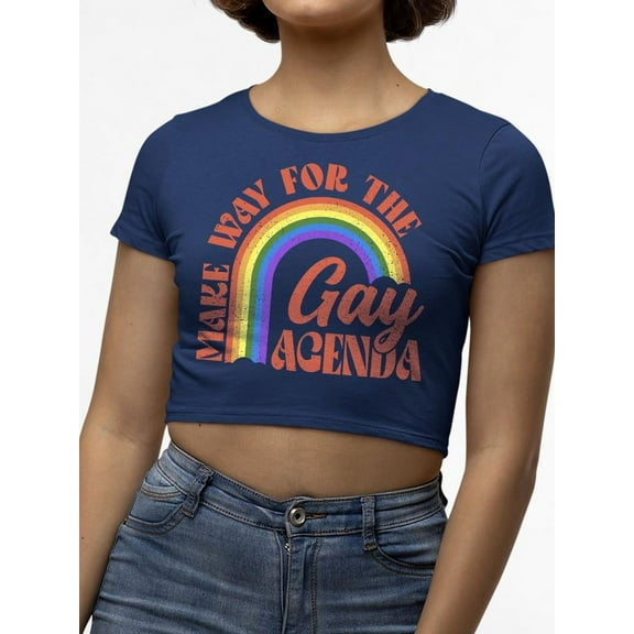 Lgbtq  Agenda Pride Equality Tee Crop Tee Women's