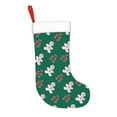thumbnail image 2 of Salouo Gingerbread Snowman Cookies Print Christmas Stockings,Large Xmas Stocking Set of 1 Holiday and Farmhouse Stocking for Christmas Holiday Party Decoration(17.7*11 Inch), 2 of 7